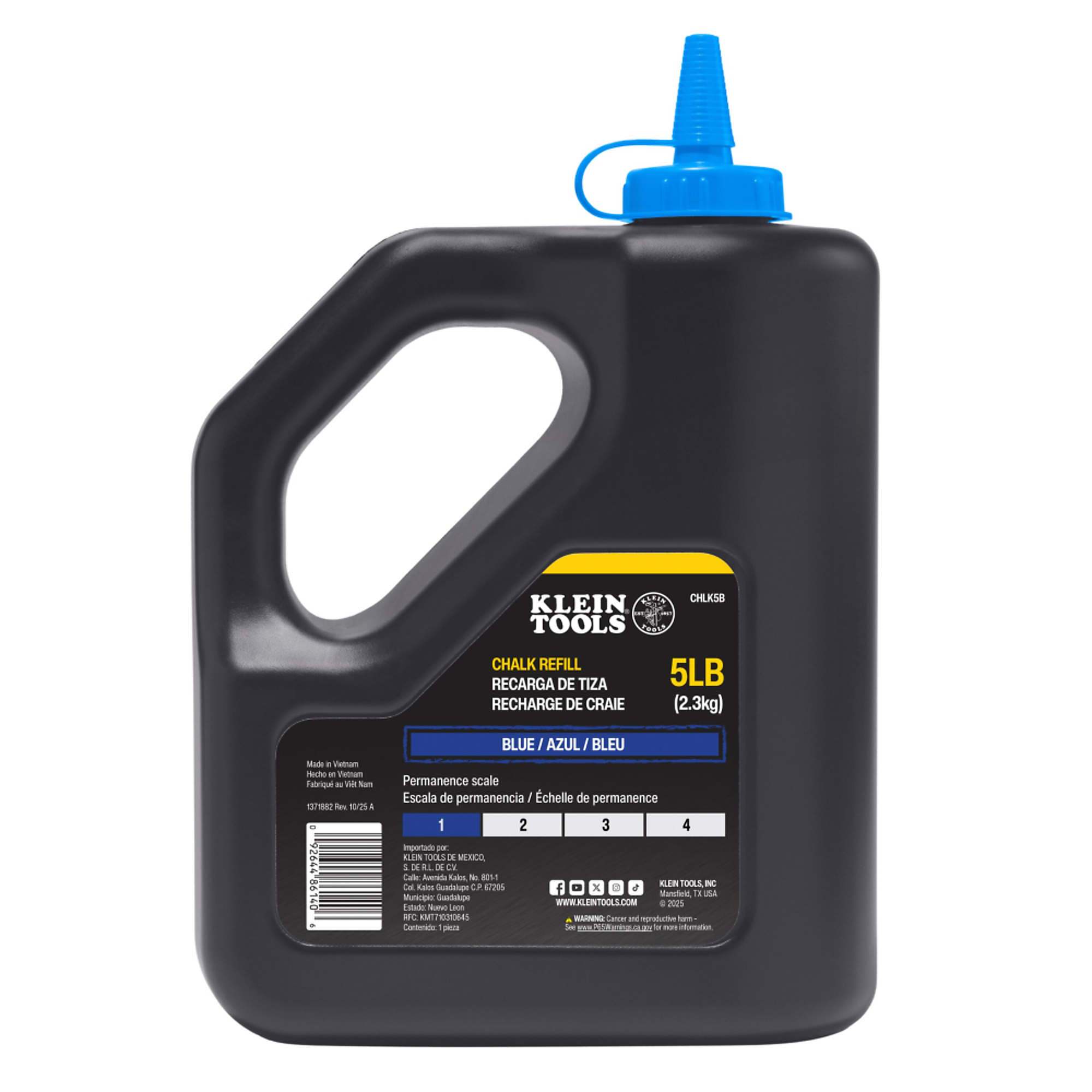 Chalk Refill, Blue, 5-Pound, Klein Tools Model# CHLK5B
